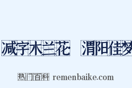 减字木兰花·渭阳佳梦是什么意思的图片